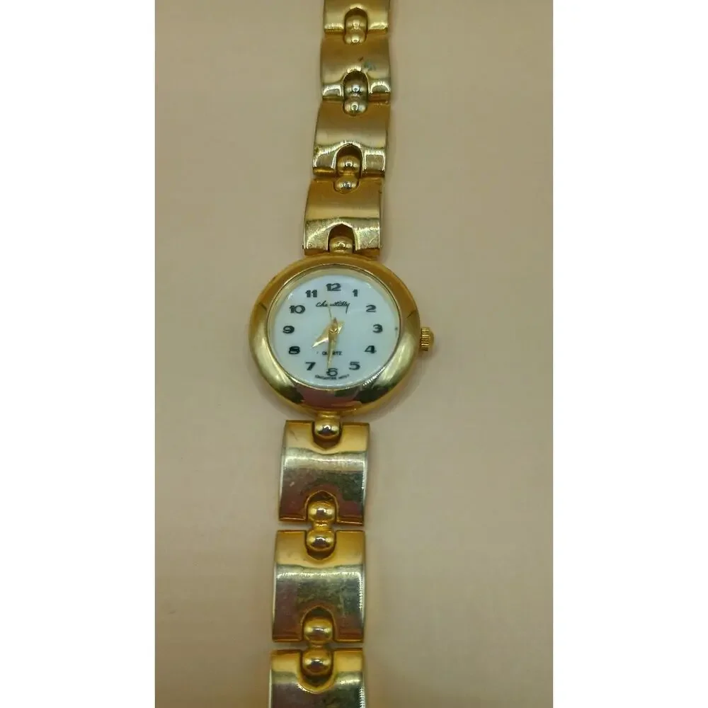 Chantilly Women's Watch Gold Tone Analog Quartz Ivory/Marble Bracelet